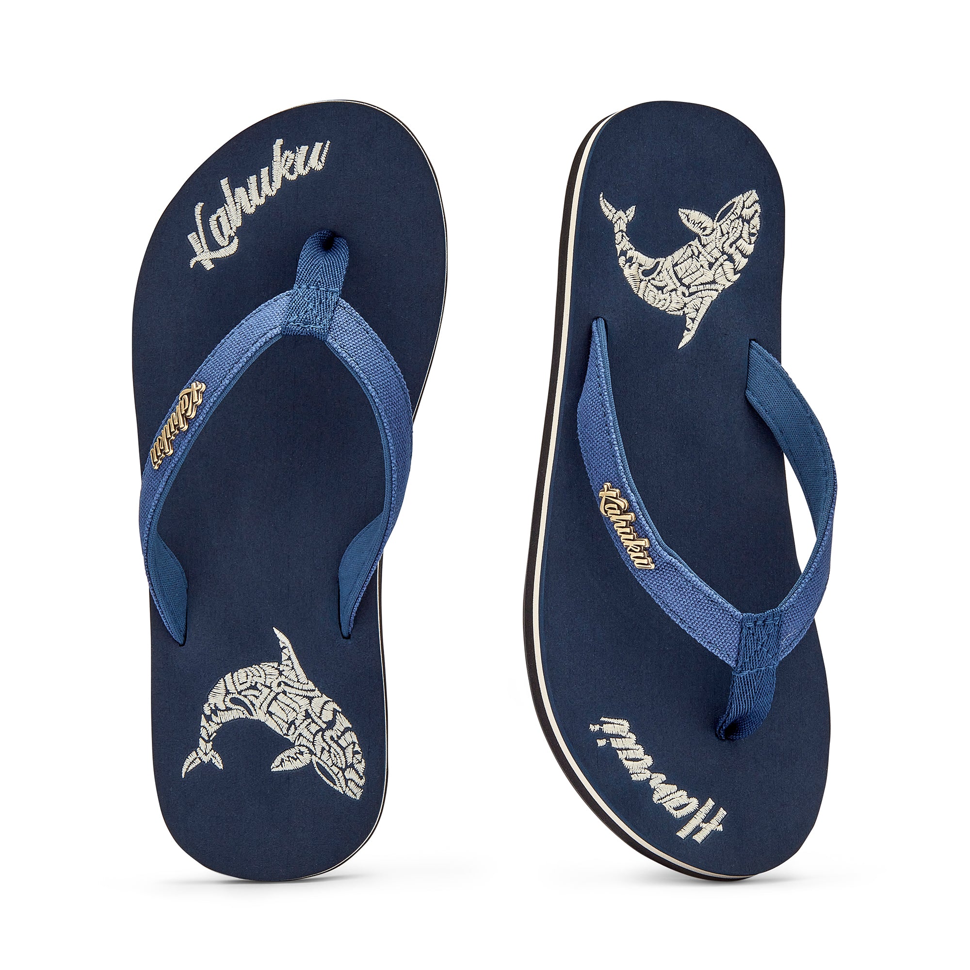 Slippahs Women's Flip-Flops - Navy Whale – Kahuku UK