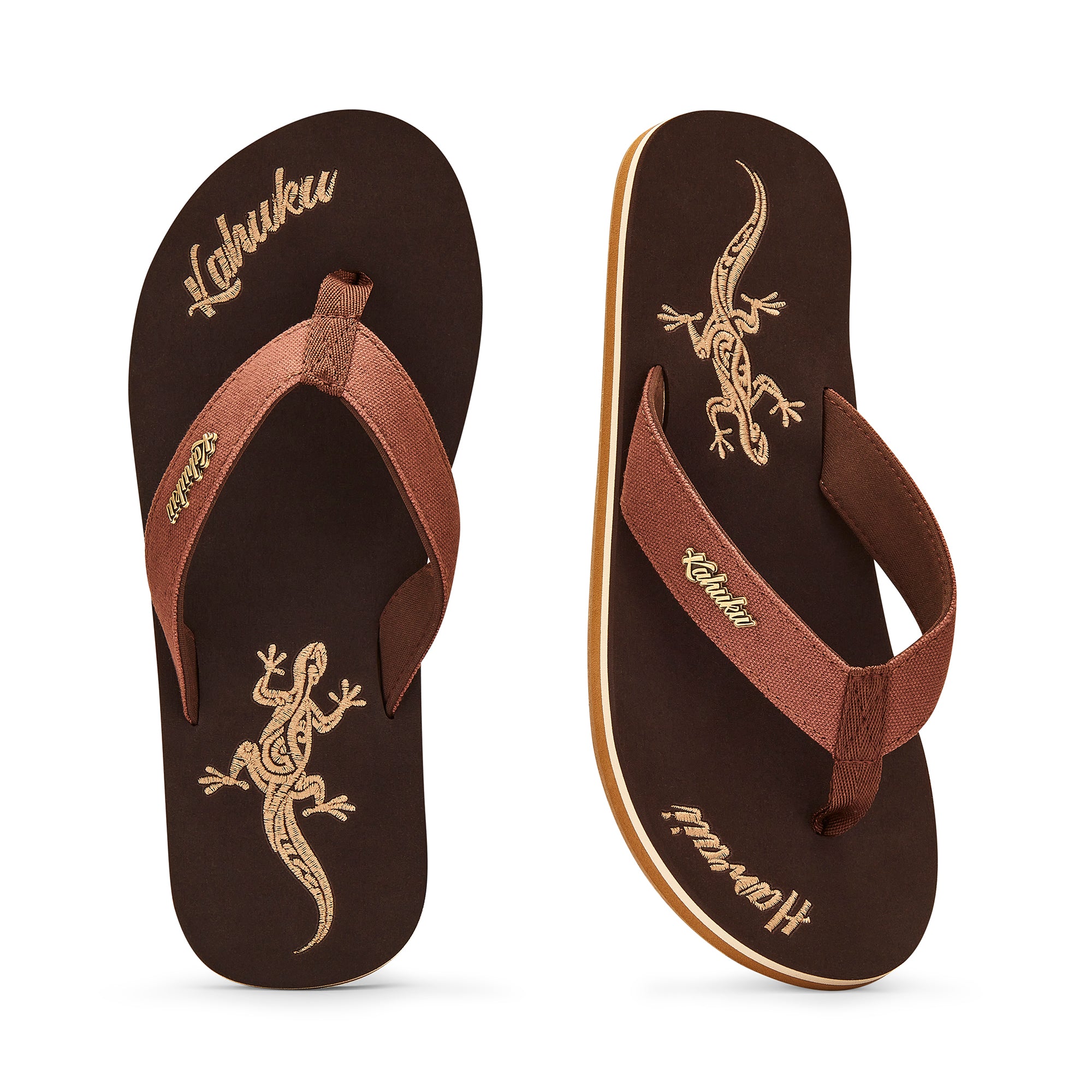 Slippahs Men's Flip-Flops - Brown Lizard – Kahuku UK