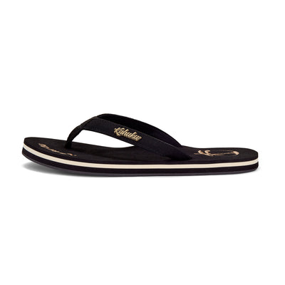 Slippahs Women's Flip-Flops - Black Palm