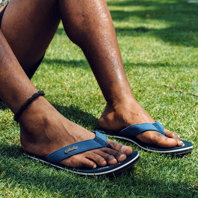 Slippahs Men's Flip-Flops - Navy Whale